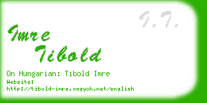 imre tibold business card